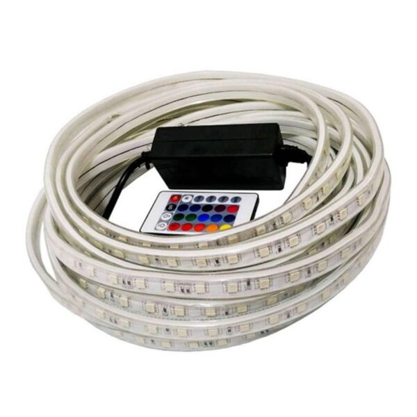 ریسه شلنگی ال ای دی مدل RGB طول 2 متر به همراه ریموت
